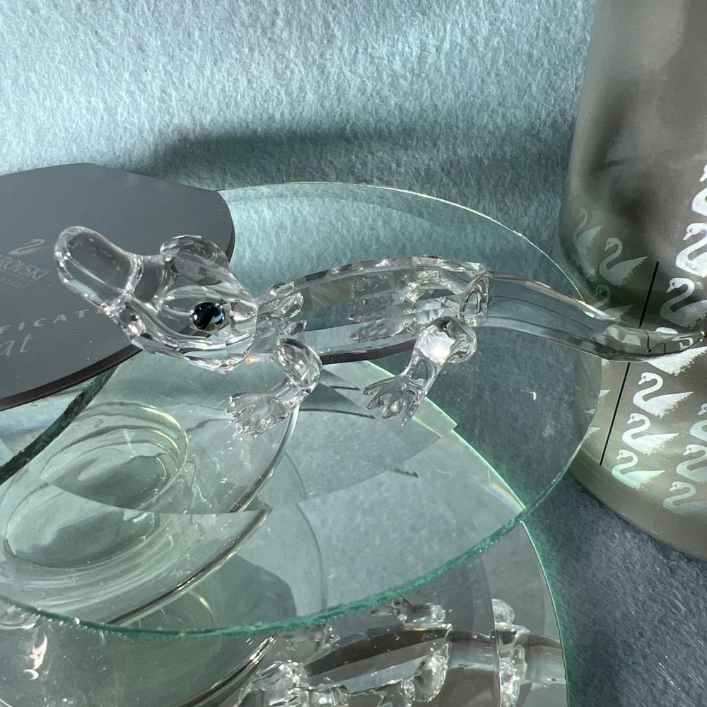 Swarovski Crystal Alligator‎ Figurine #221629 Mib Complete Crocodile